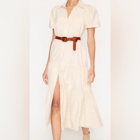 NWT [Brochu Walker] Havana Short-Sleeved Button-Up Dress Hot Pink Women’s Small - Picture 10 of 10